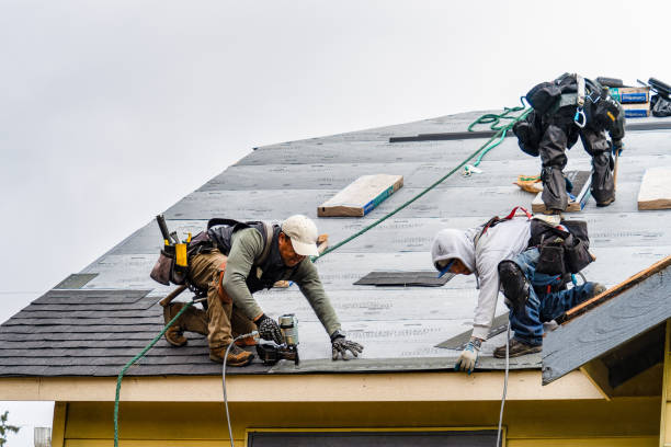 Professional Storm Damage Roof Repair technician working in Ridgecrest, NC
